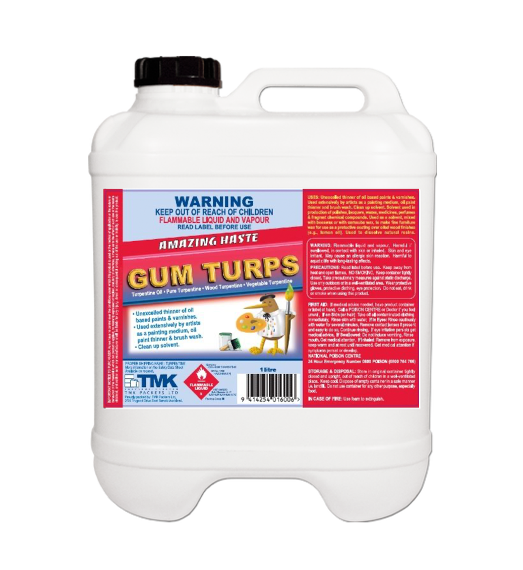 Gum Turpentine Natural Paint Thinner Artist Medium 20L - Chemmate NZ