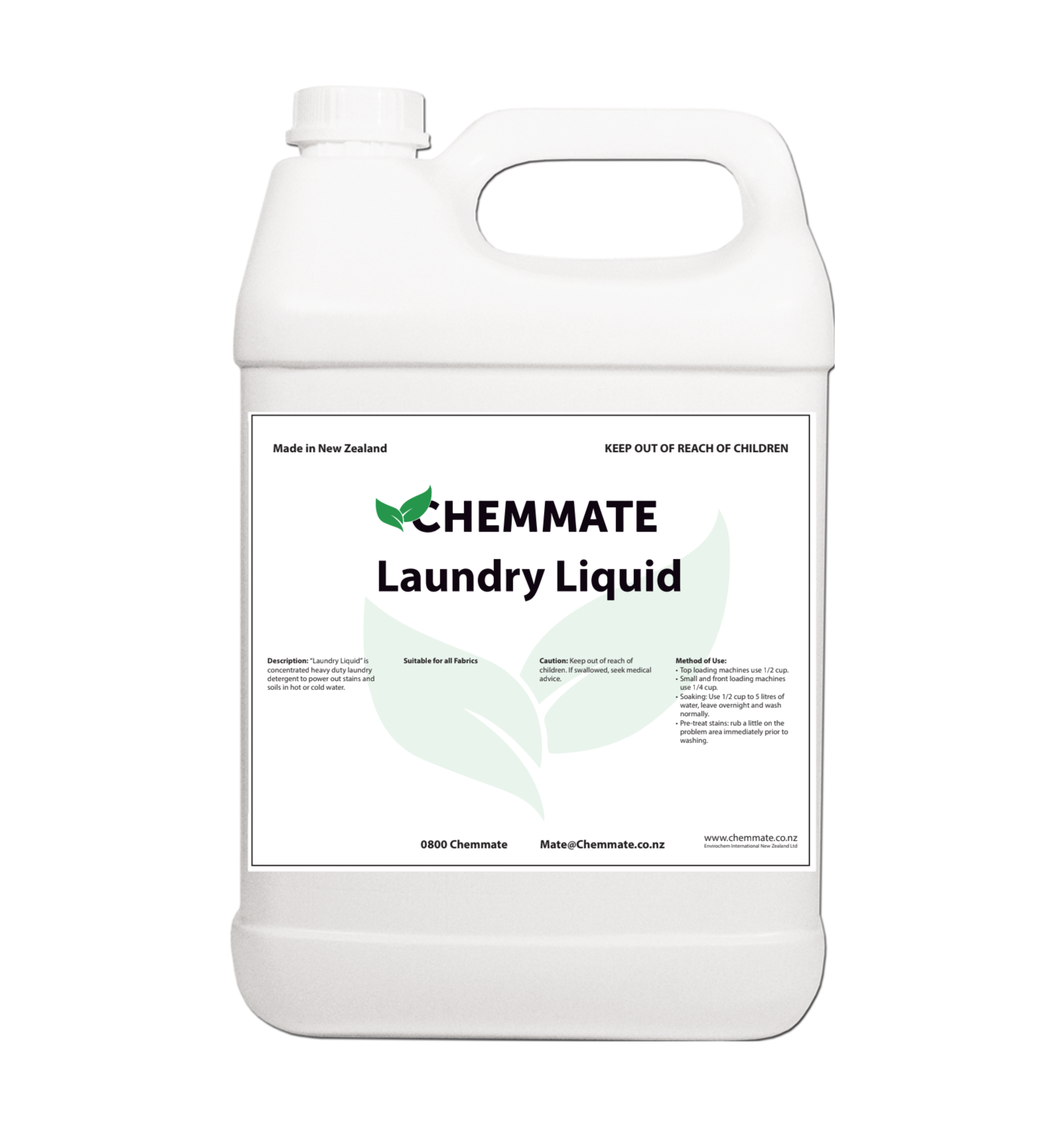 Laundry Liquid Concentrated Heavy Duty Detergent 5L - Chemmate NZ
