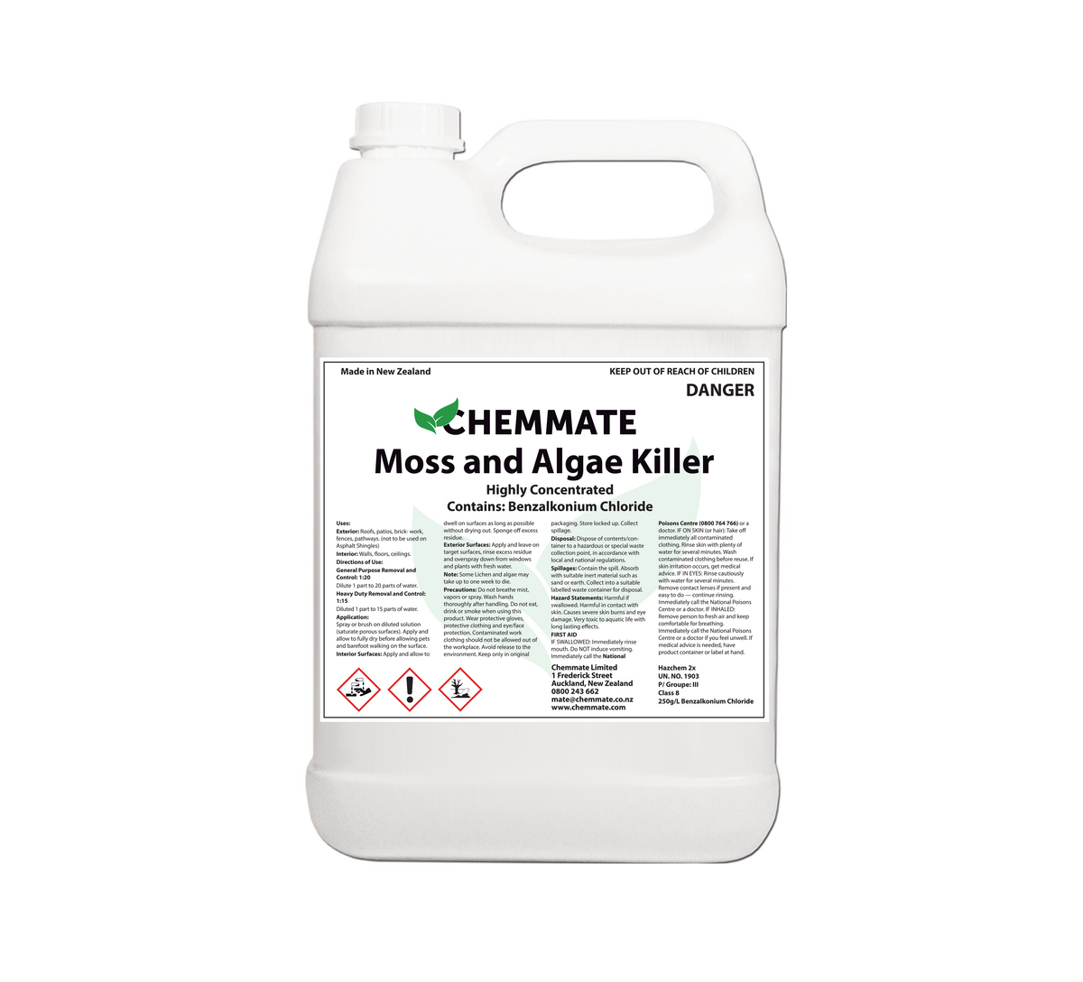 Moss & Algae Killer - Benzalkonium Chloride
