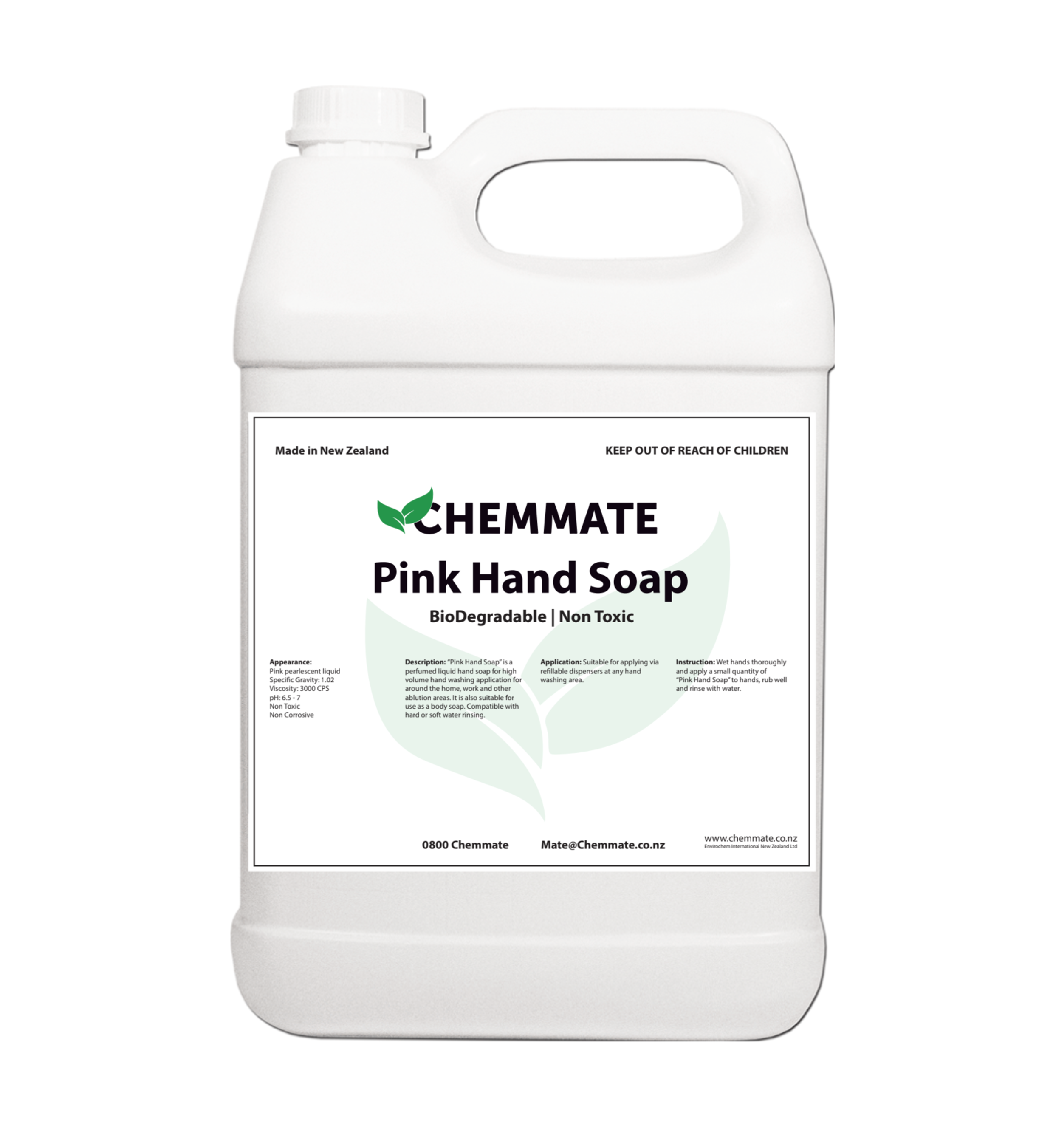 Pink Hand Soap Liquid Commercial Hand Wash 5L - Chemmate NZ