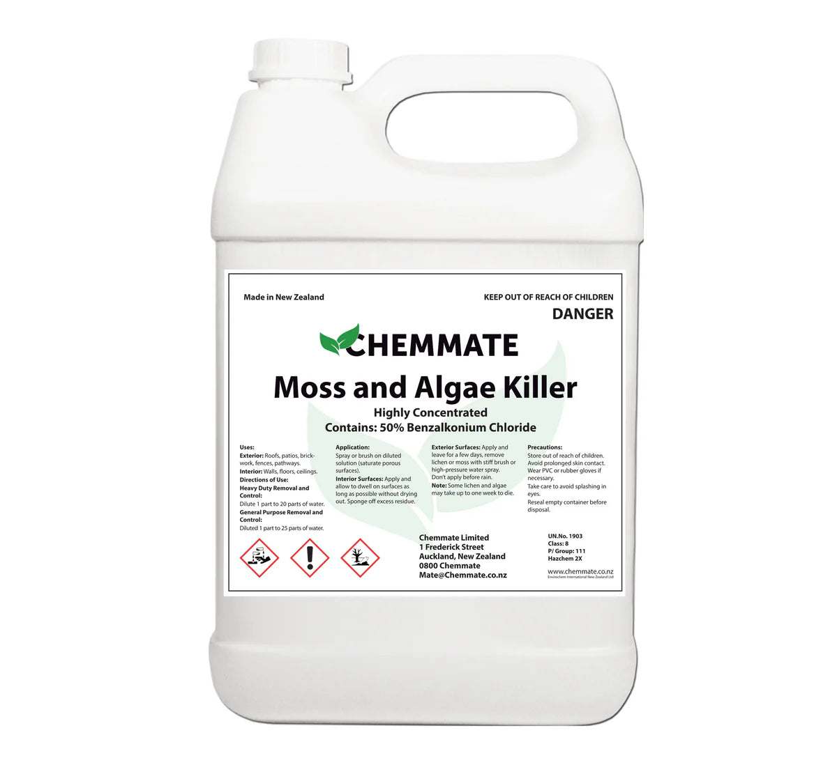 Moss & Algae Killer - 50% Benzalkonium Chloride