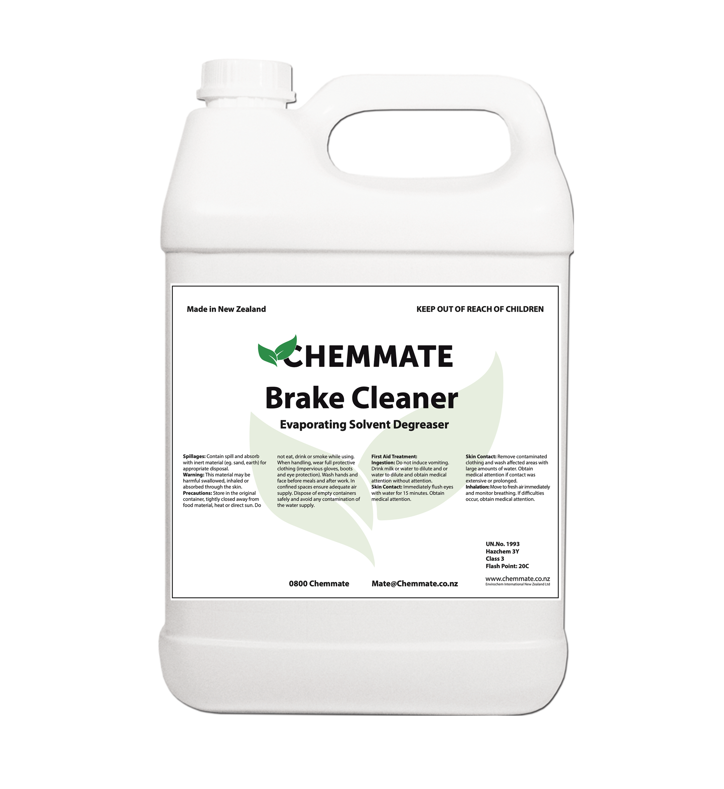 Brake Cleaner Automotive Degreaser Solvent 5L - Chemmate NZ