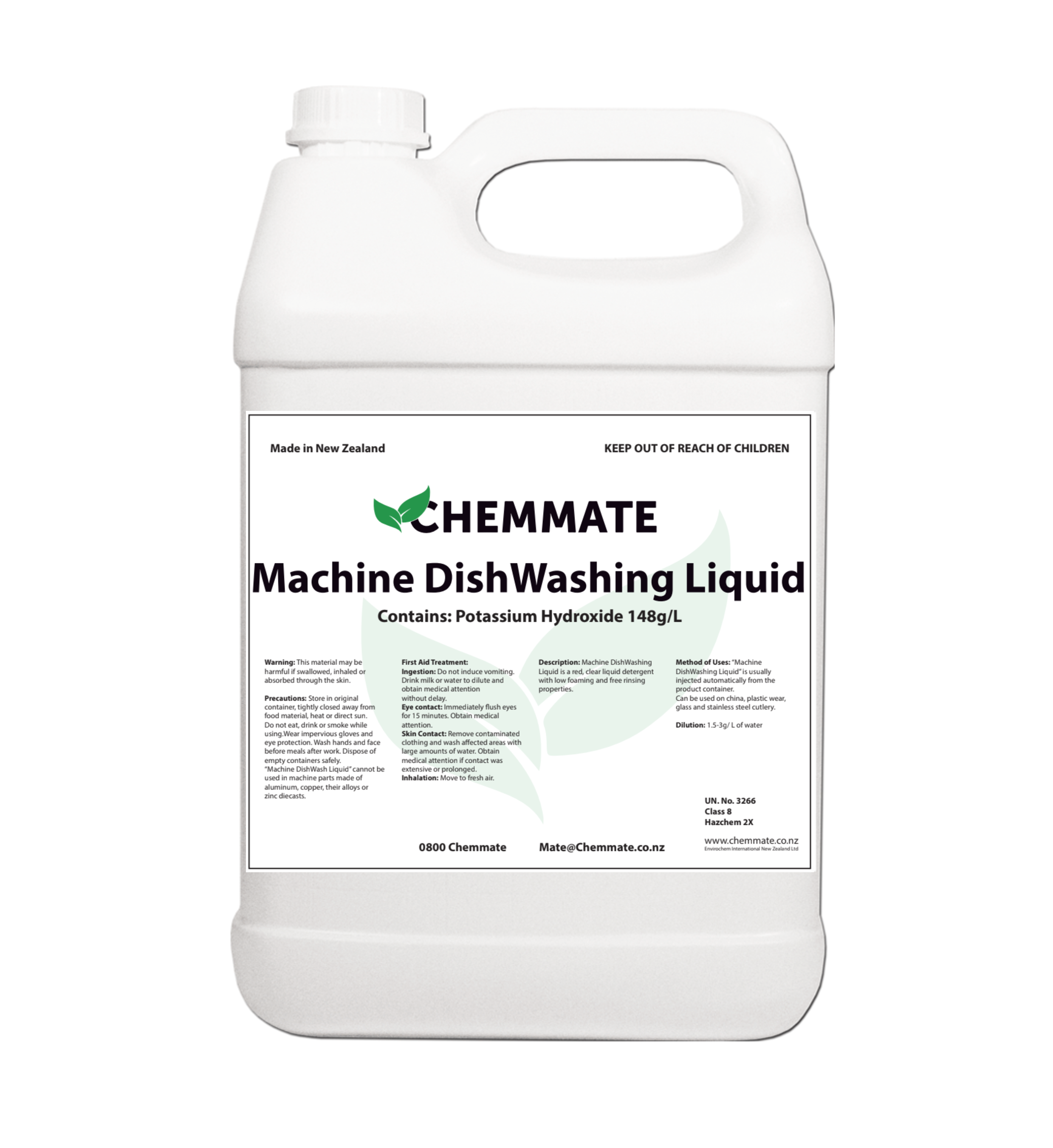Machine Dish Wash Liquid Commercial Dishwasher Detergent 5L - Chemmate NZ
