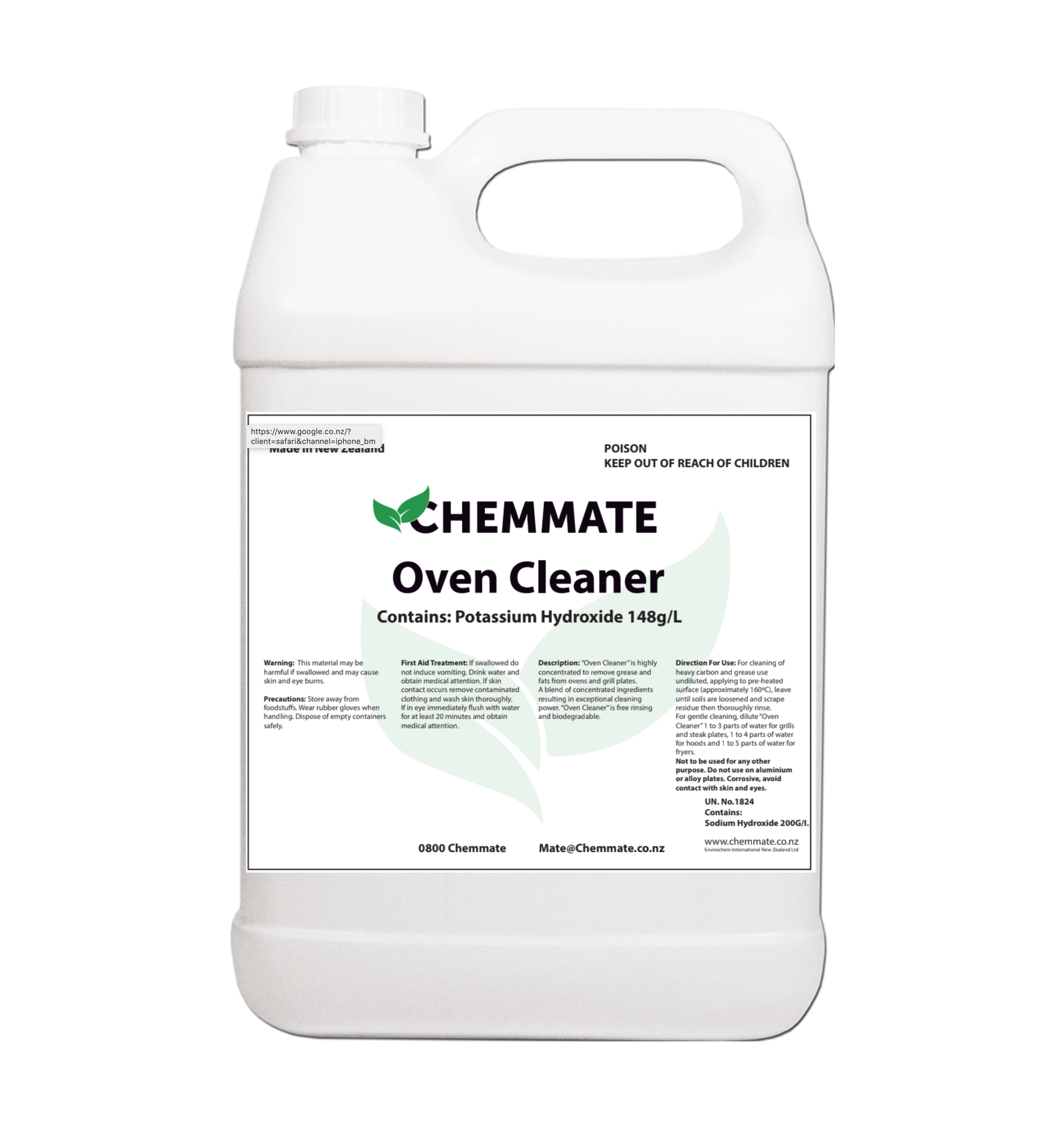Oven Cleaner Heavy Duty Commercial Kitchen Degreaser 5L - Chemmate NZ
