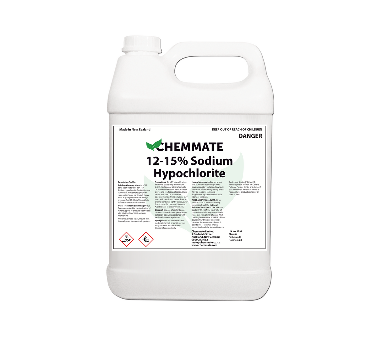 12-15% Sodium Hypochlorite