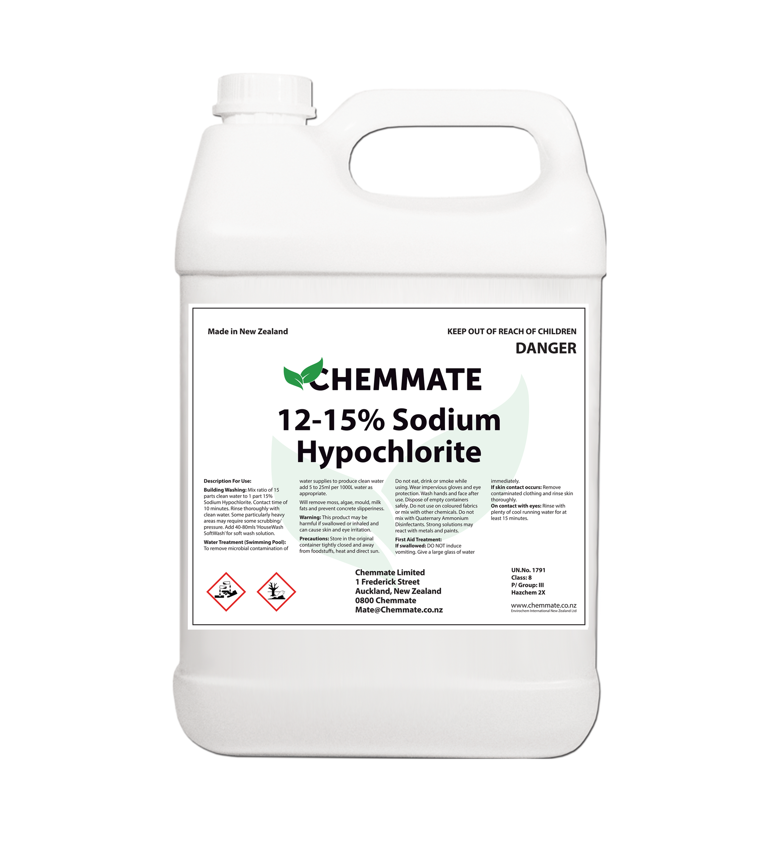 12-15% Sodium Hypochlorite