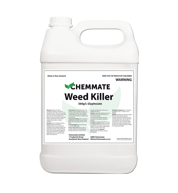 Weed Killer Glyphosate Concentrate Herbicide 5L - Chemmate NZ